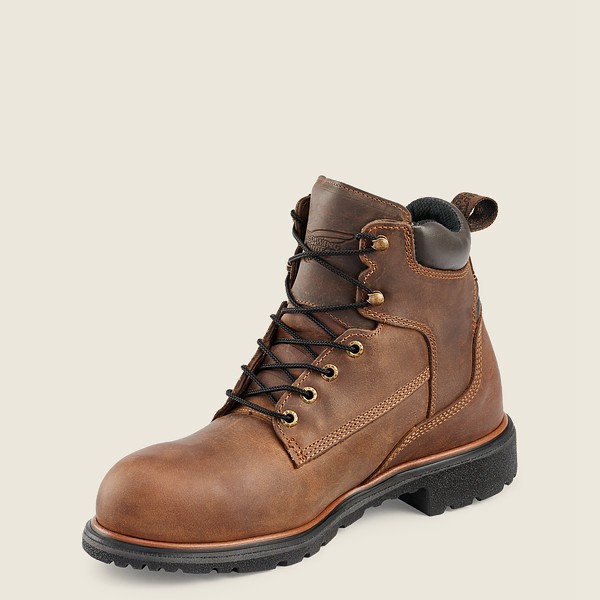 Mens Red Wing Dynaforce® - 6-inch Soft Toe - Work Boots Brown - OUD402639